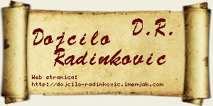 Dojčilo Radinković vizit kartica